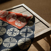 Studio Sakana - Isa monyo Reversible Pine Navy Blue/Red Furoshiki