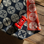 Studio Sakana - Isa monyo Reversible Pine Navy Blue/Red Furoshiki