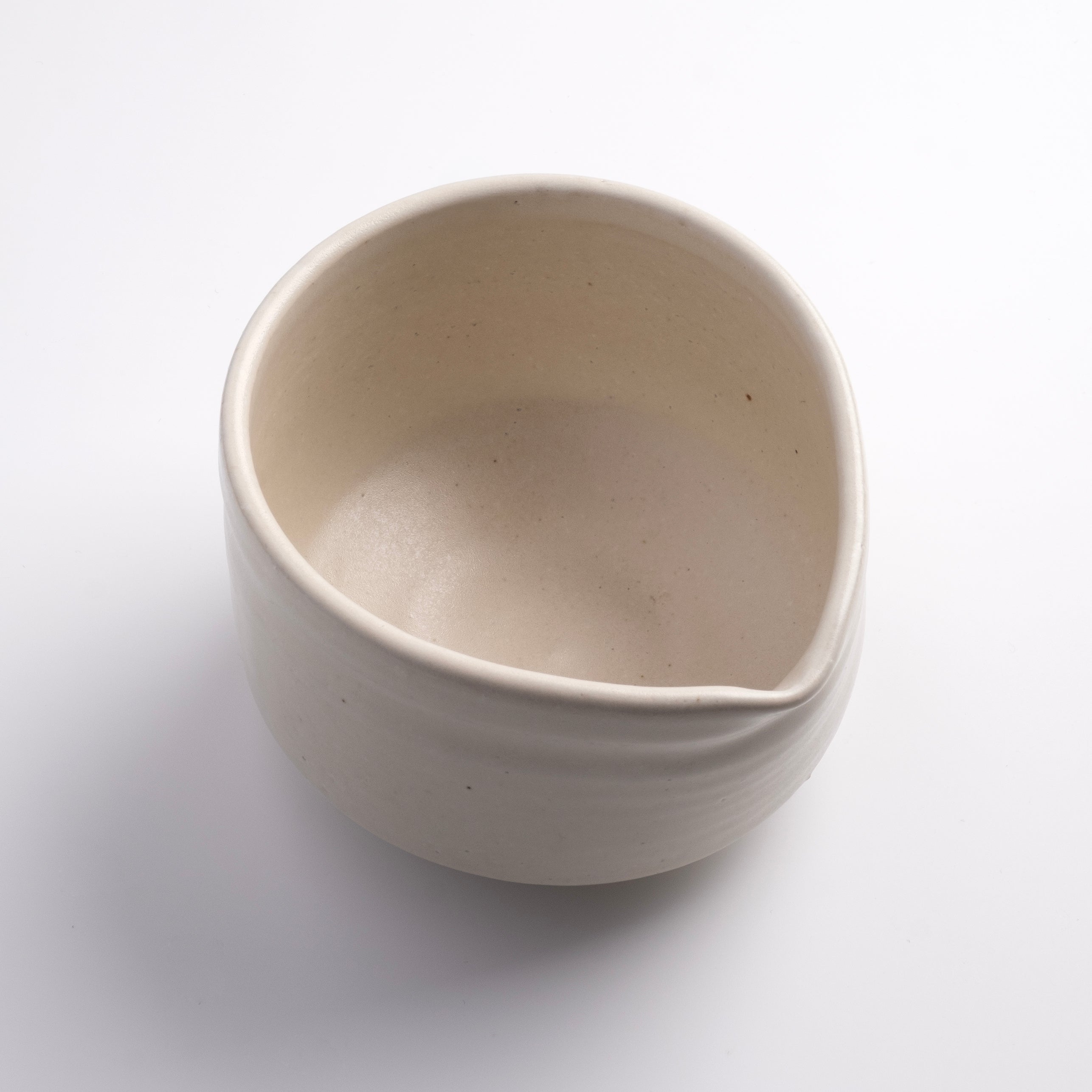 Matcha Bowl with Spout - Cream