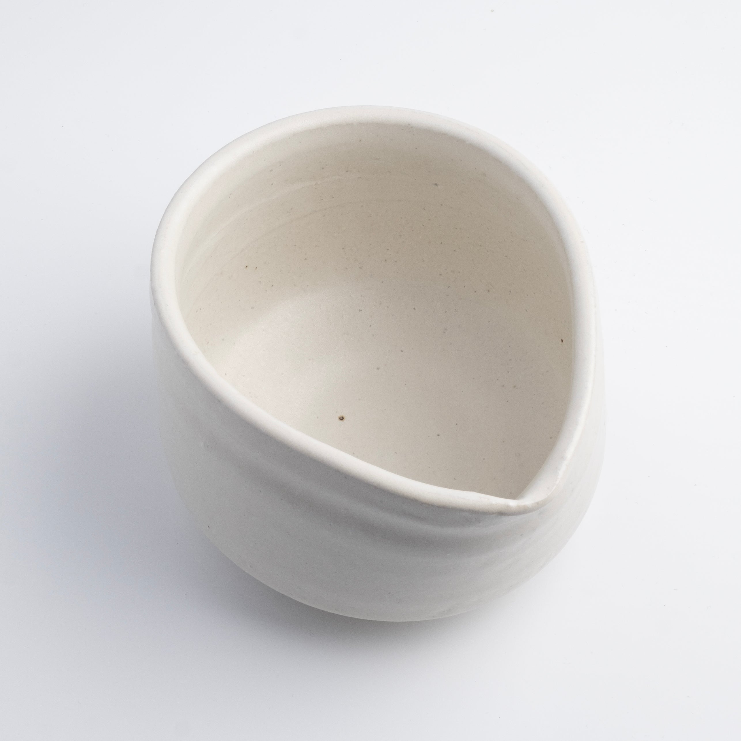 Matcha Bowl with Spout Large - Cream