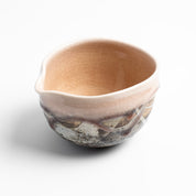 Tsuchi no Yuki Matcha Bowl with Spout - Peach