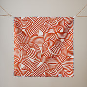Studio Sakana - Isa monyo Reversible Knot Blue Orange Furoshiki