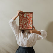Studio Sakana - Isa monyo Reversible Knot Blue Orange Furoshiki