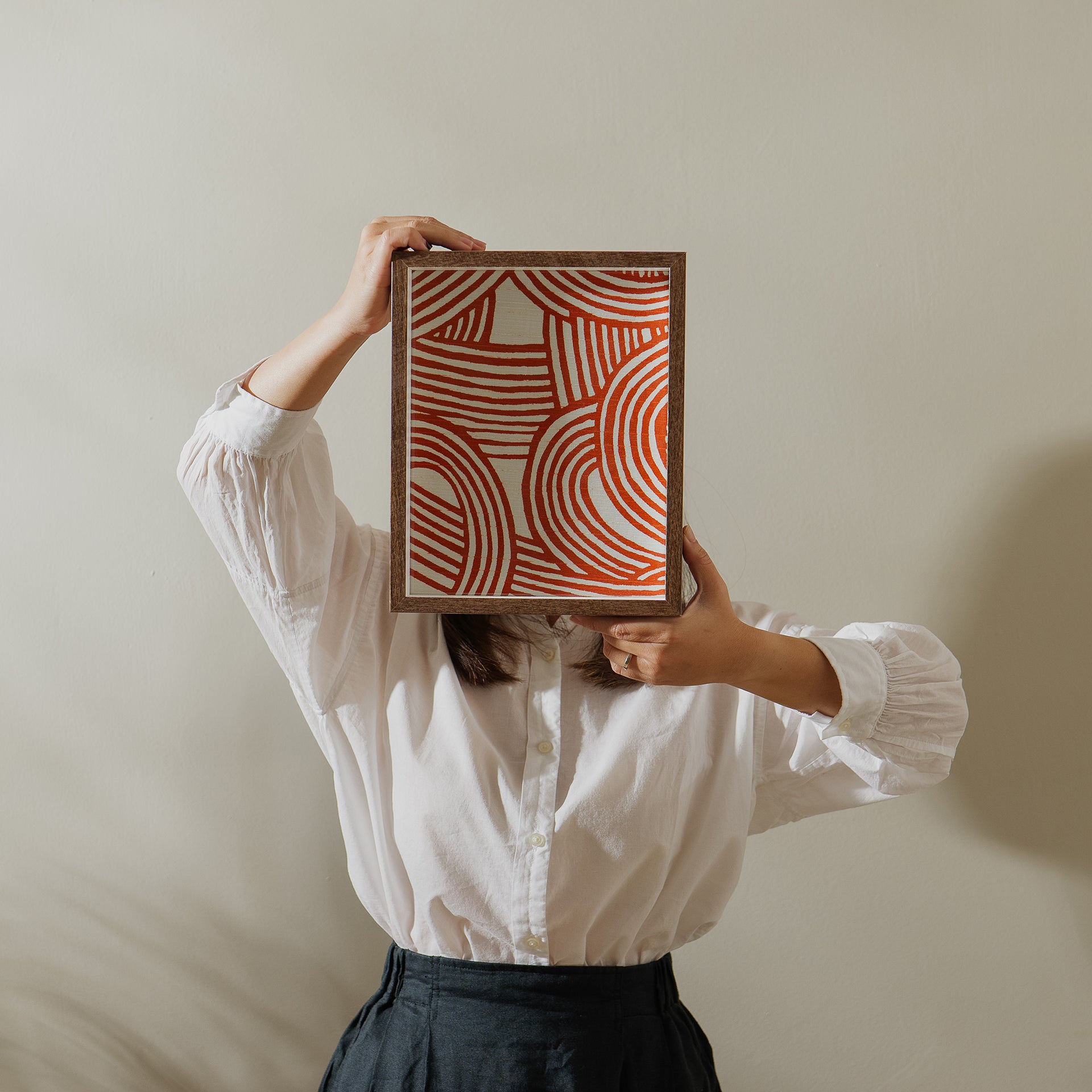 Studio Sakana - Isa monyo Reversible Knot Blue Orange Furoshiki
