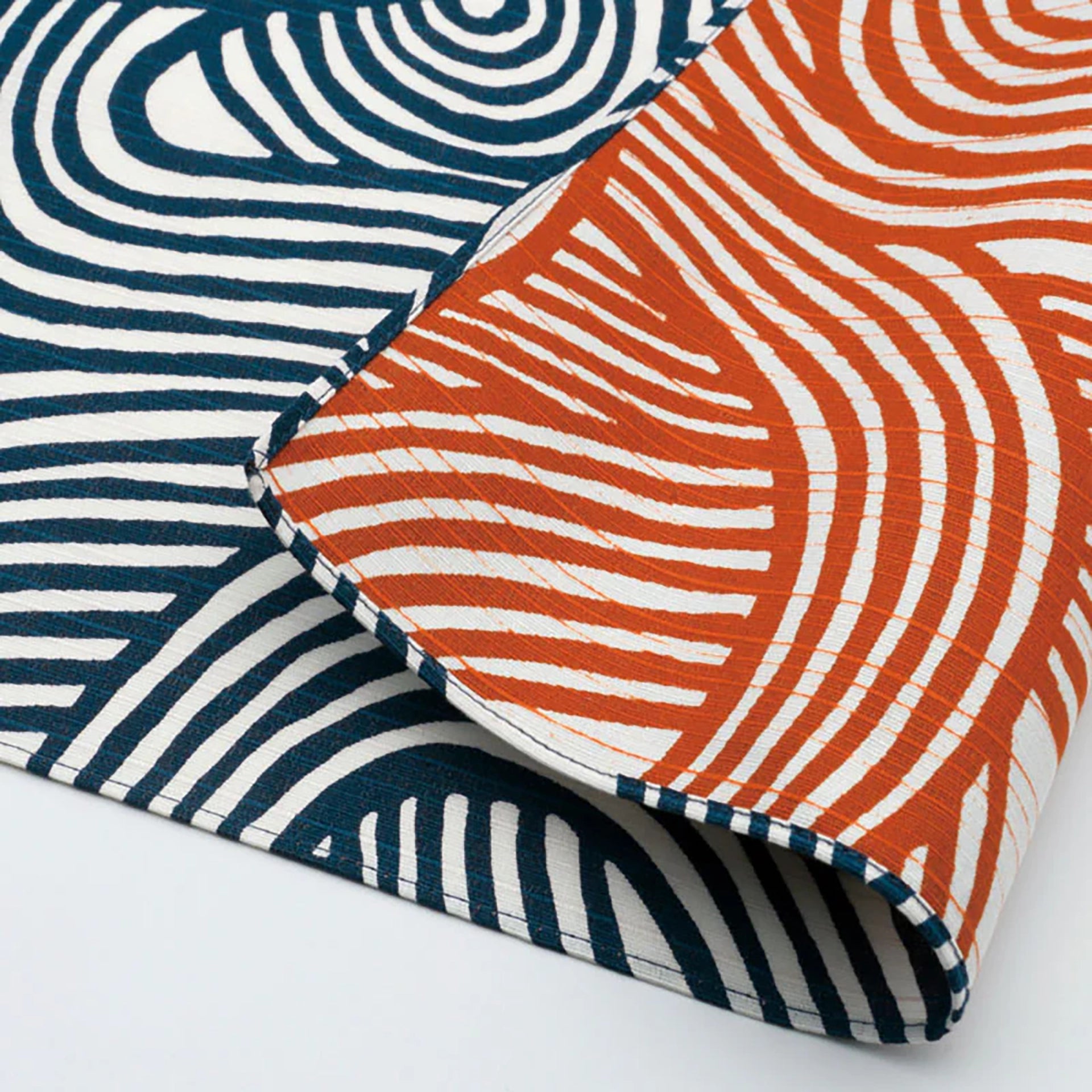 Studio Sakana - Isa monyo Reversible Knot Blue Orange Furoshiki