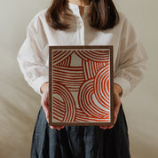 Studio Sakana - Isa monyo Reversible Knot Blue Orange Furoshiki