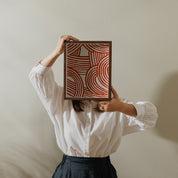 Studio Sakana - Isa monyo Reversible Knot Blue Orange Furoshiki