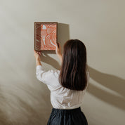 Studio Sakana - Isa monyo Reversible Knot Blue Orange Furoshiki