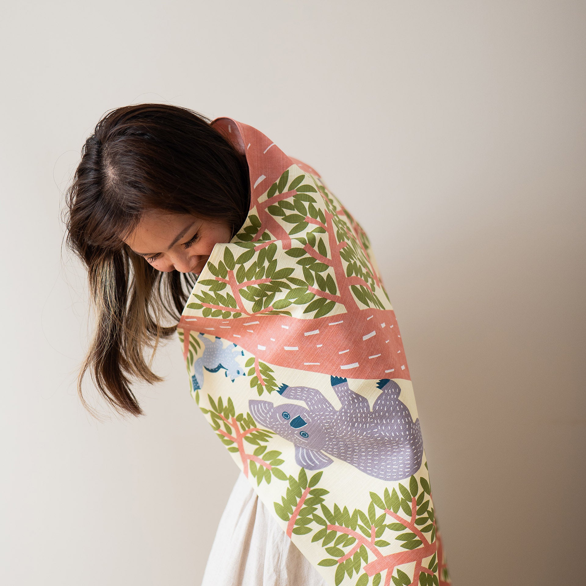 Studio Sakana - Kata Kata Musubi Koala Yellow Furoshiki