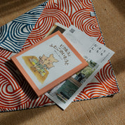 Studio Sakana - Isa monyo Reversible Knot Blue Orange Furoshiki