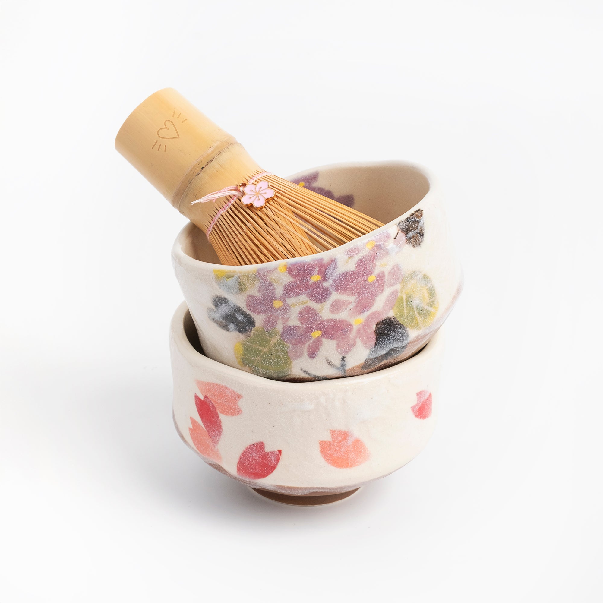 Mini Matcha Bowl - Purple Hydrangea