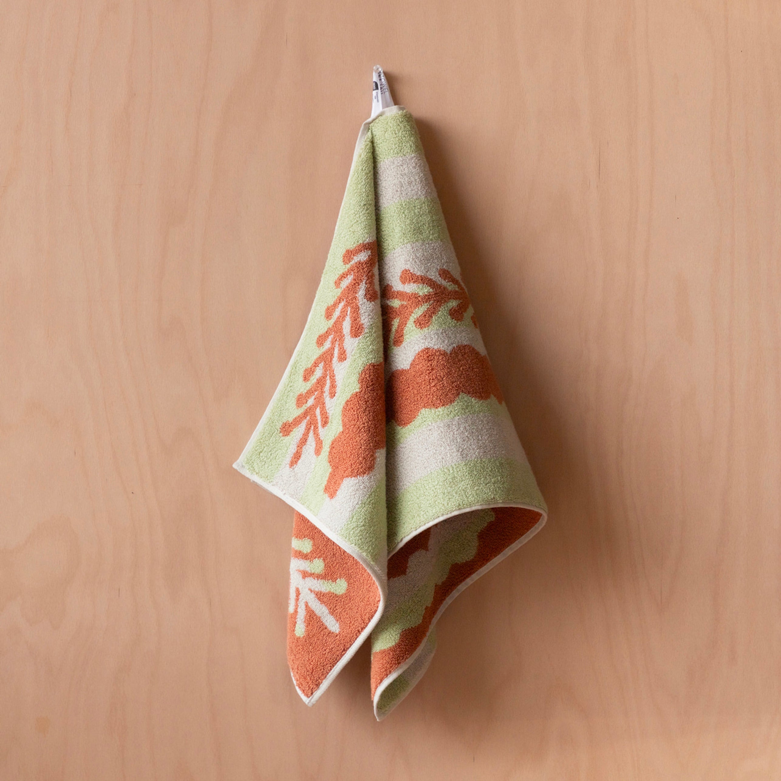 Trees Face Towel Brick on Khaki - 80cm