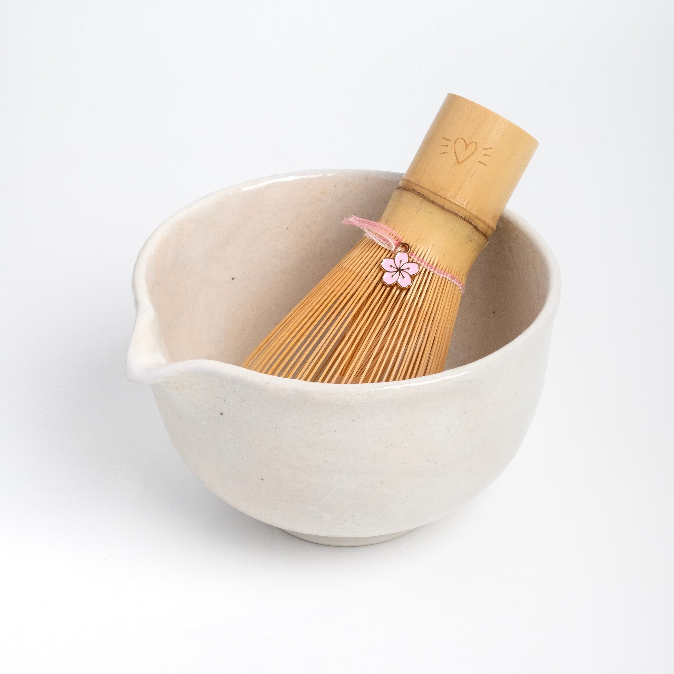 Shiro Kurimu Matcha Bowl with Spout