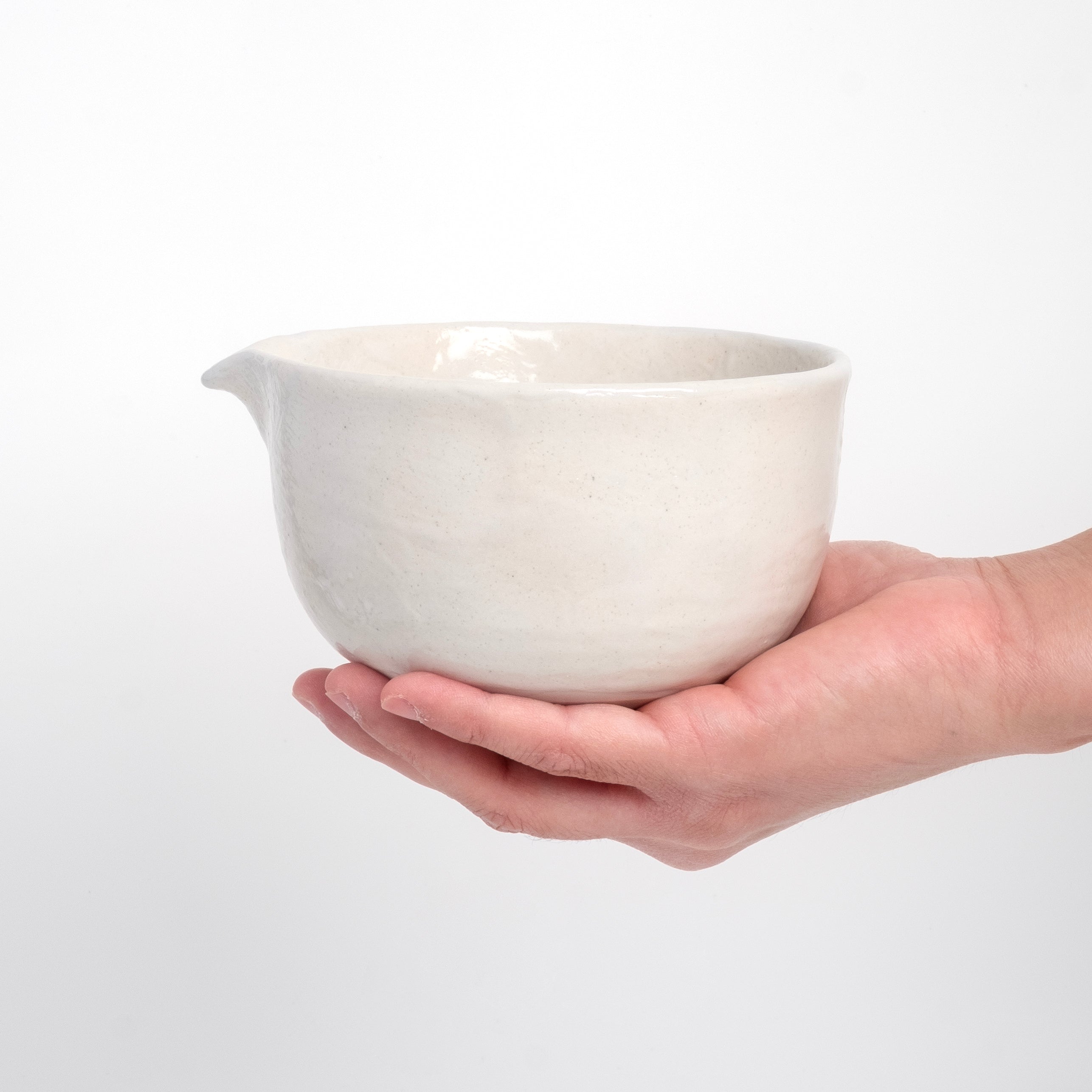 Shiro Kurimu Matcha Bowl with Spout