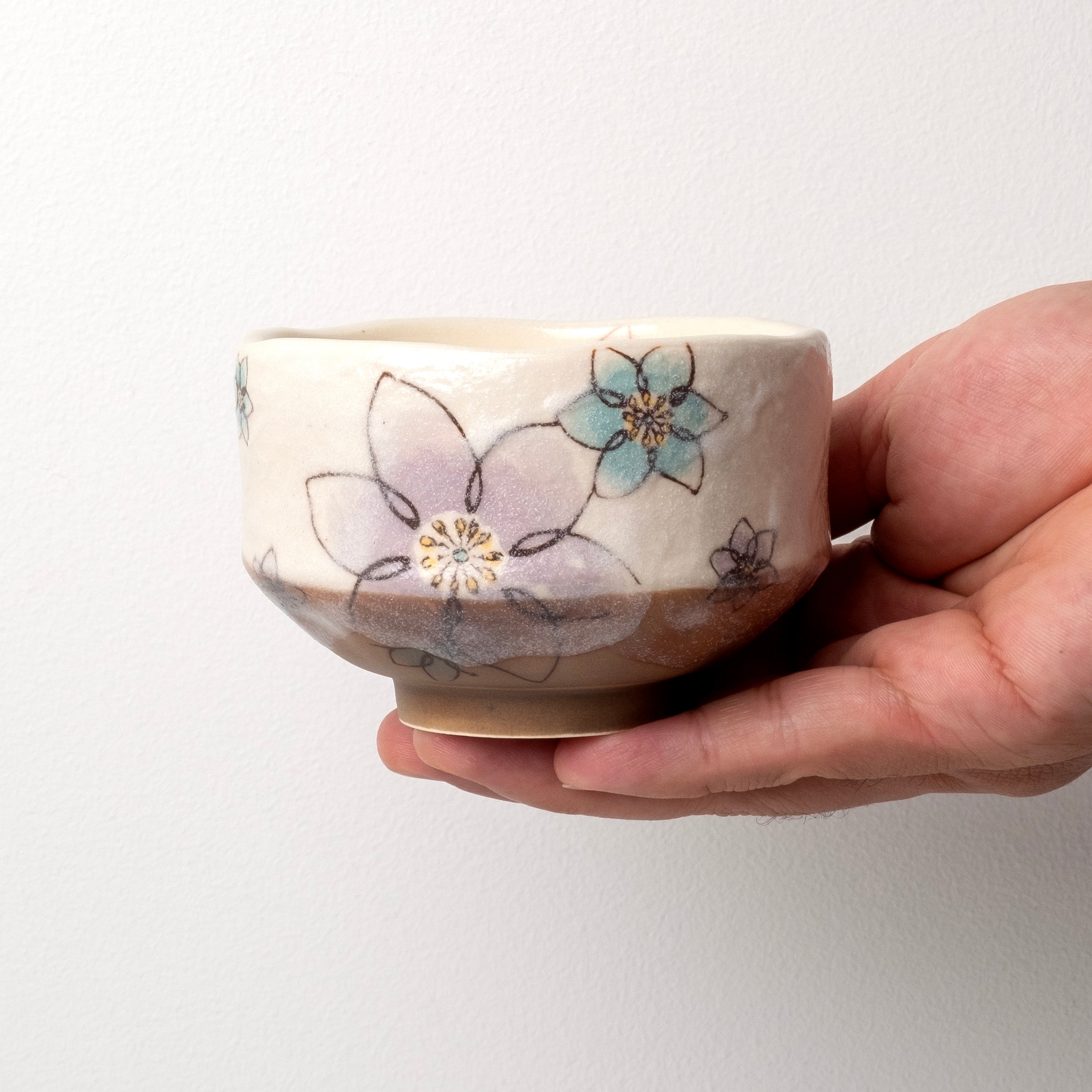 Mini Matcha Bowl - Blue Camelia