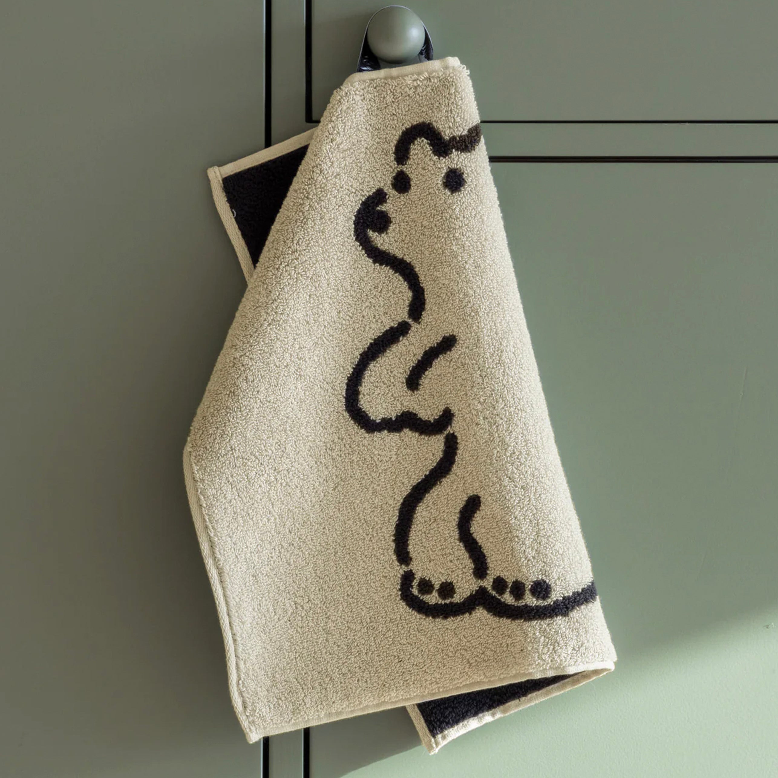 Huggy Bear Hand Towel Beige - 34cm