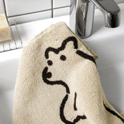 Huggy Bear Hand Towel Beige - 34cm