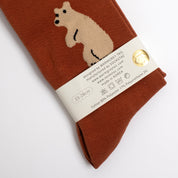 Huggy Bear Socks - Brown