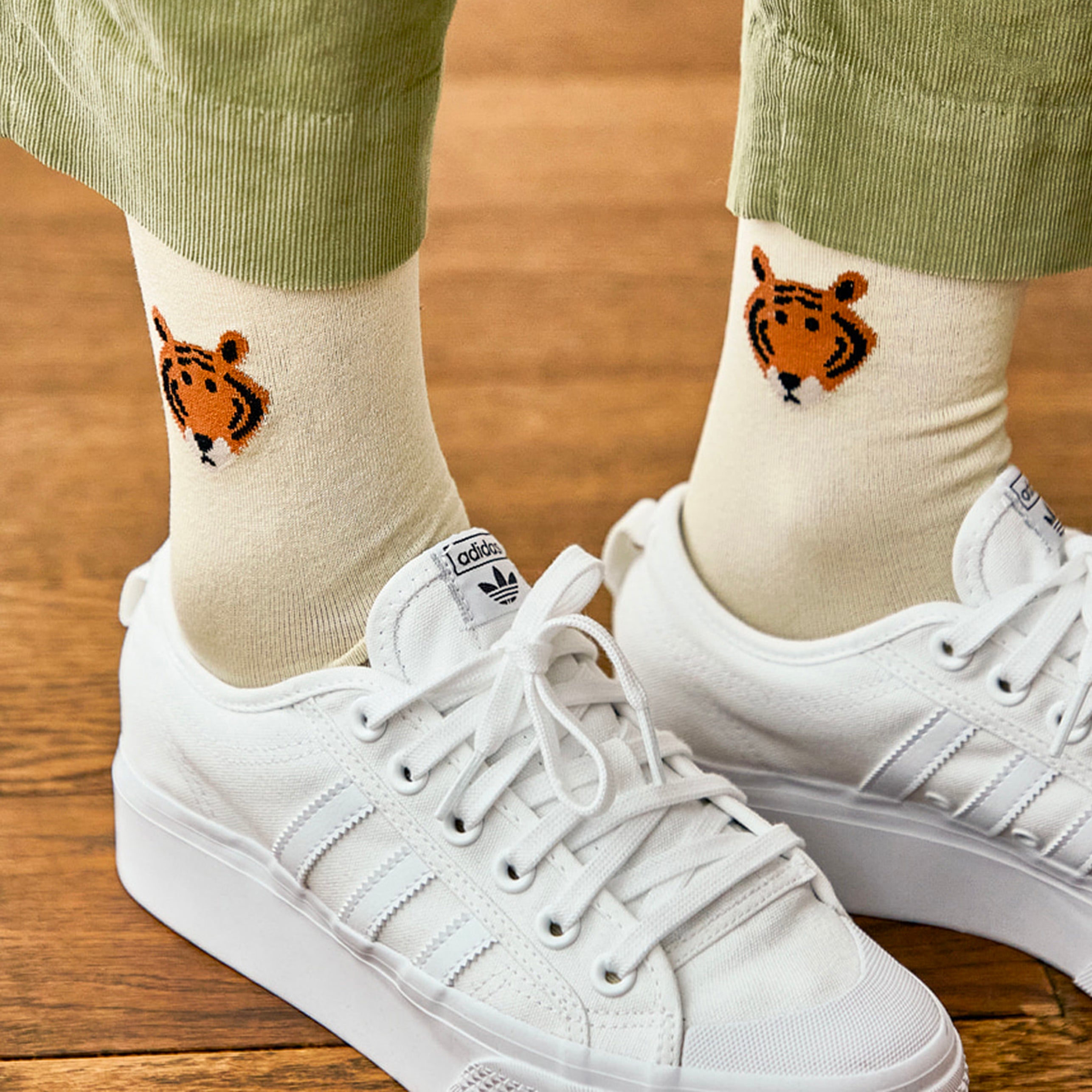 Meet Tiger Socks - Beige