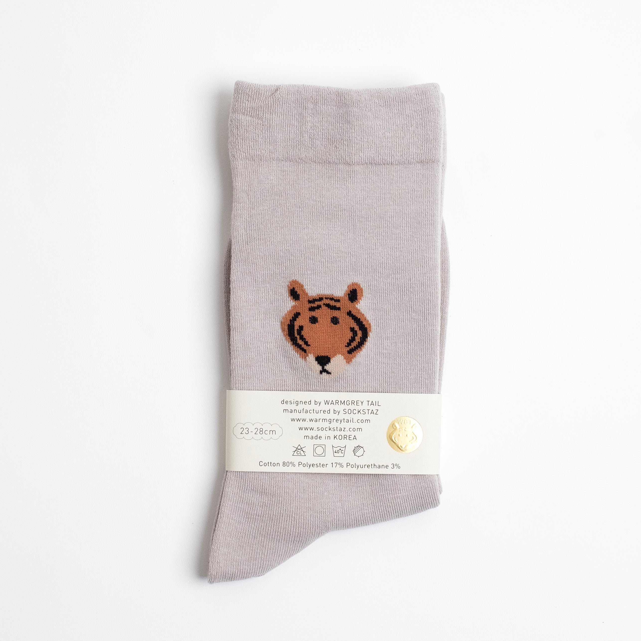 Meet Tiger Socks - Grey