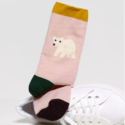 Rolling Bear Socks - Pink