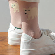 Rolling Bear Socks - Pink