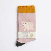 Rolling Bear Socks - Pink