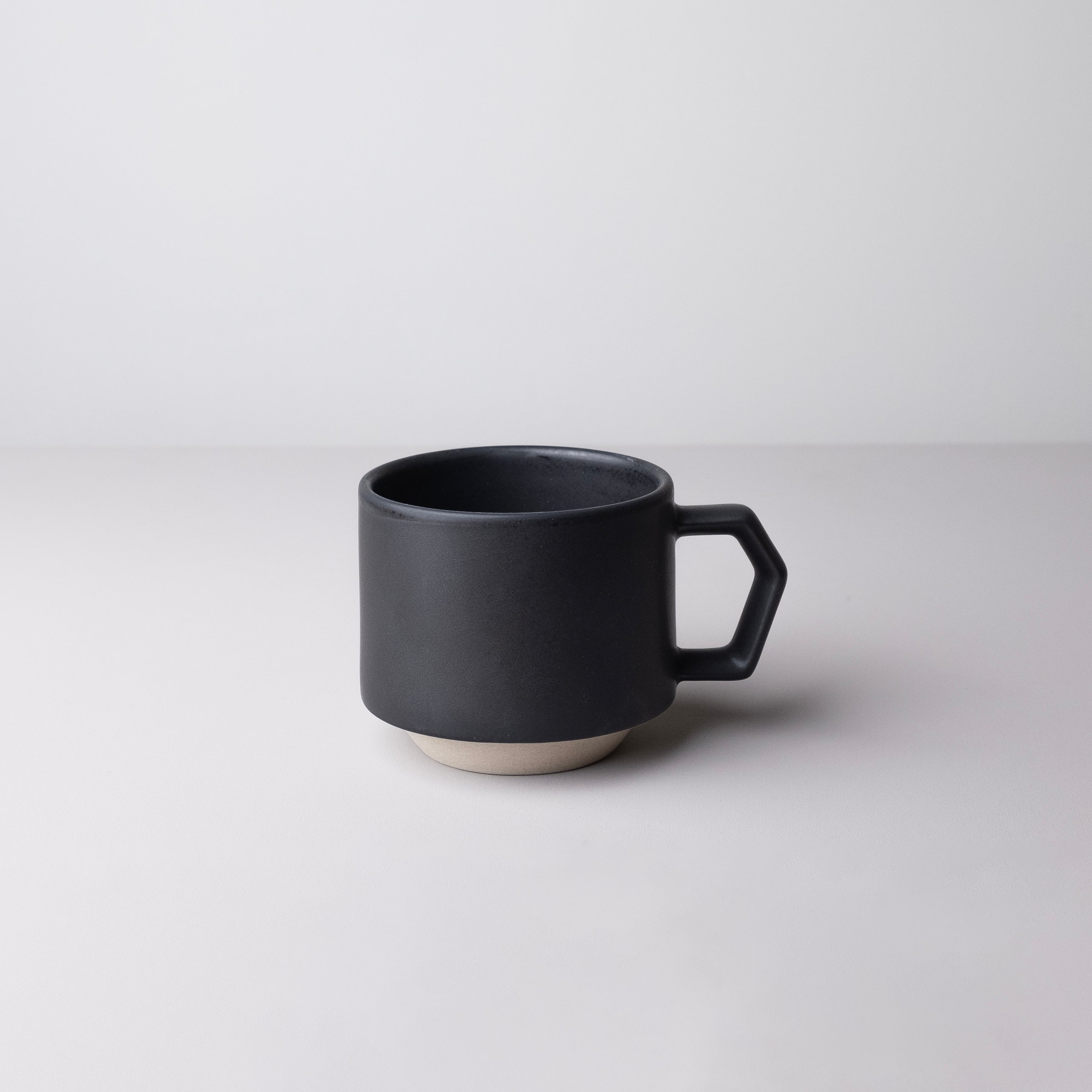 Chips Japan Stack Ceramic Mug 280ml Black Front View