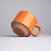 Chips Japan Stack Ceramic Mug 280ml Orange Side View