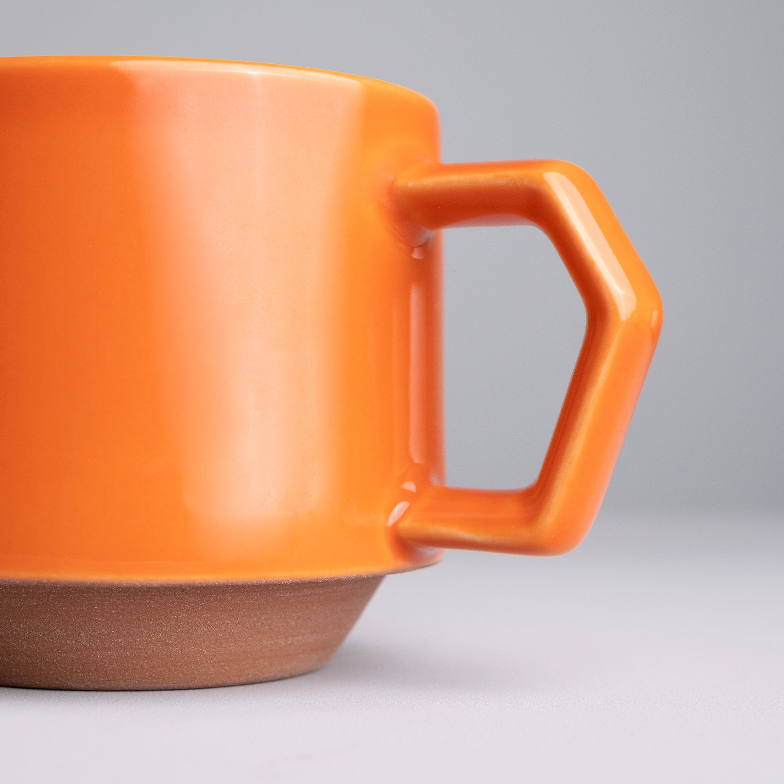 Chips Japan Stack Ceramic Mug 280ml Orange Detail View