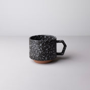 Chips Japan Stack Ceramic Mug 280ml Speckled Black Front View