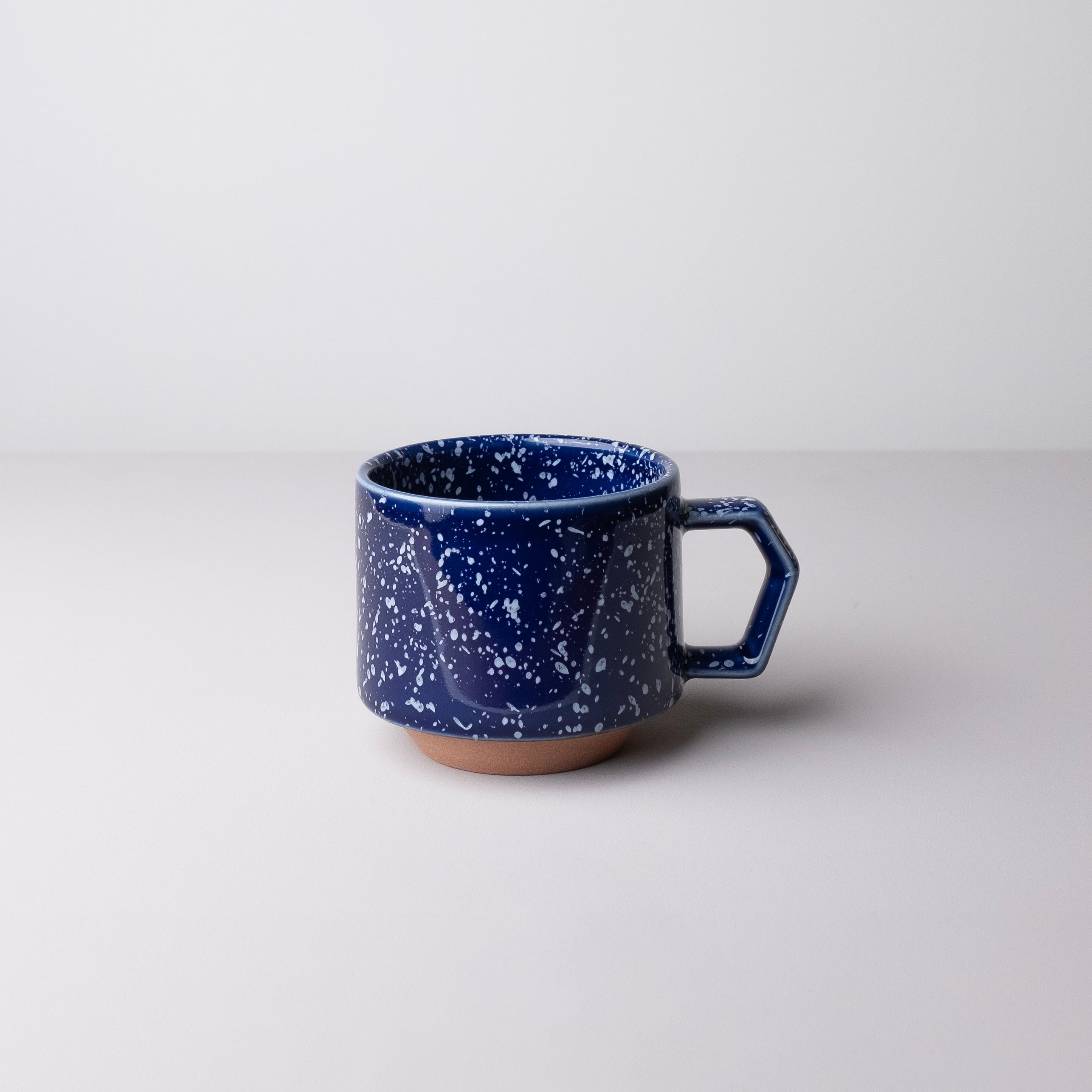 Chips Japan Stack Ceramic Mug 280ml Speckled Navy Front View