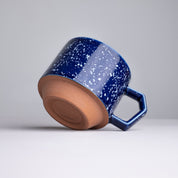 Chips Japan Stack Ceramic Mug 280ml Speckled Navy Side View