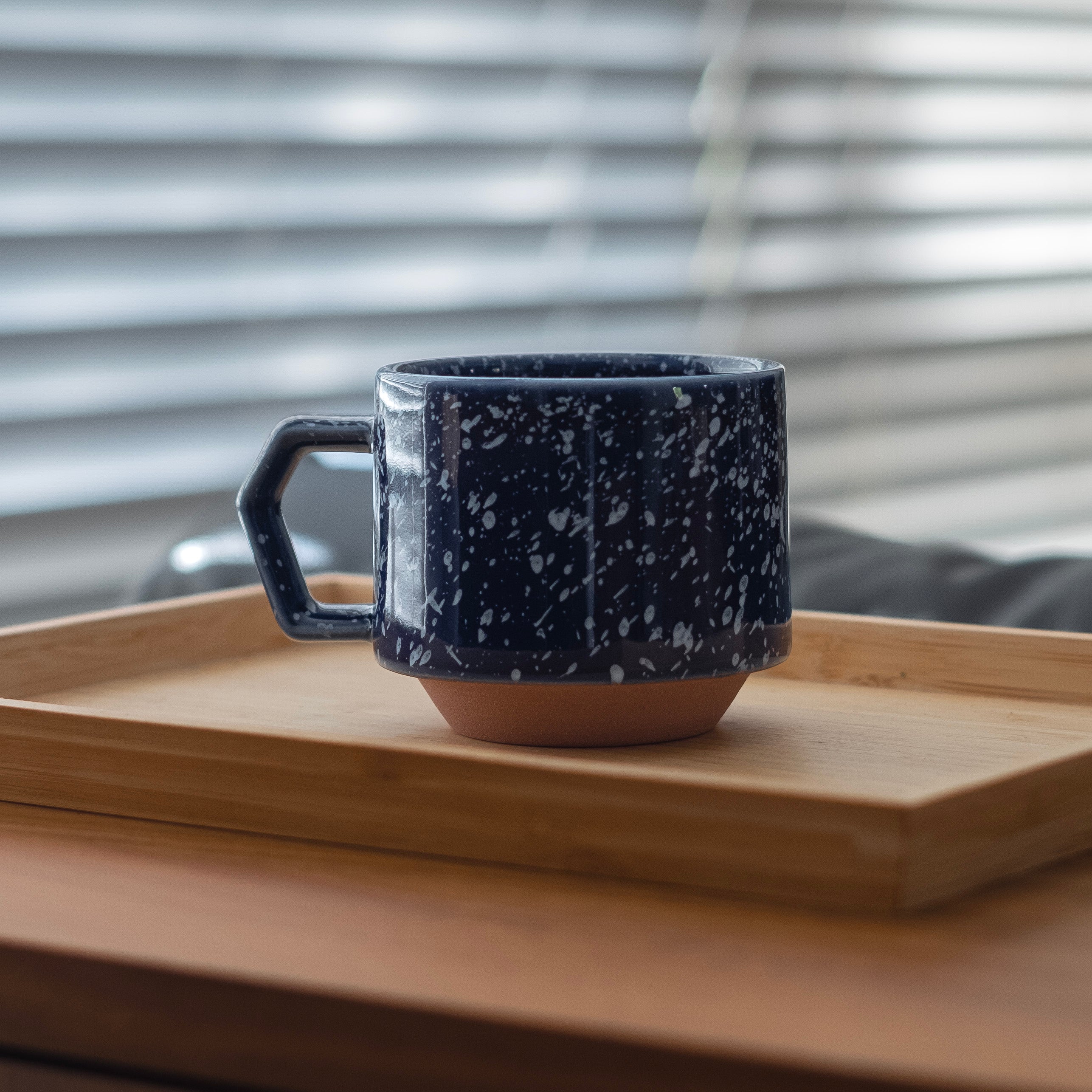 Chips Japan Stack Ceramic Mug 280ml Speckled Navy Lifefstyle