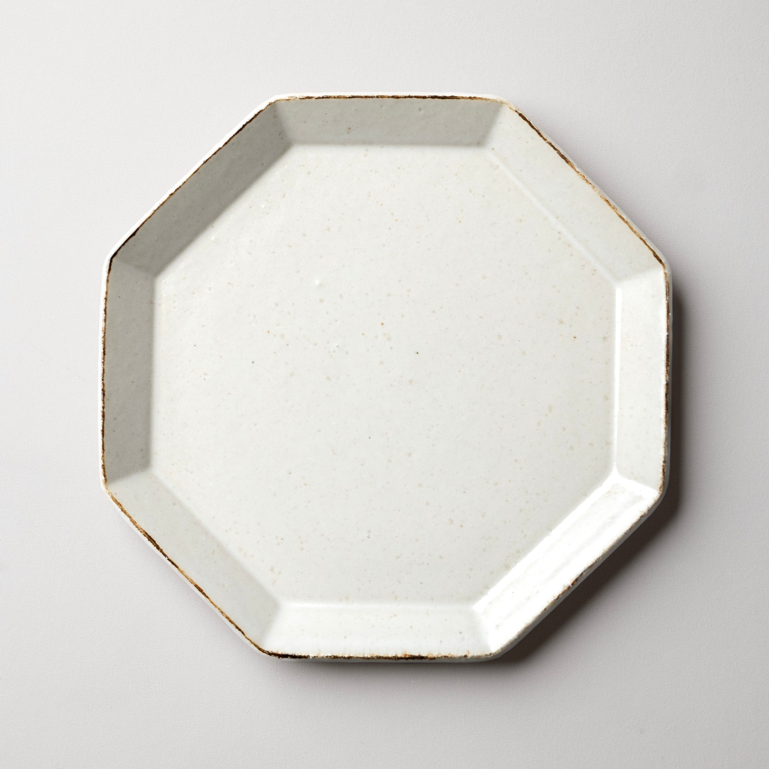 Jyuzan Angle Plate 18.5cm - Vanilla