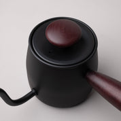 Miyaco Single Drip Kettle - Black with Mahogany Wood